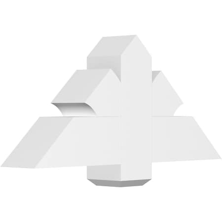 Ekena Millwork Redmond Architectural Grade PVC Gable Bracket, 36"W x 16 1/2"H x 6"D x 6"F, 11/12 Pitch GBP036X17X0606RED00